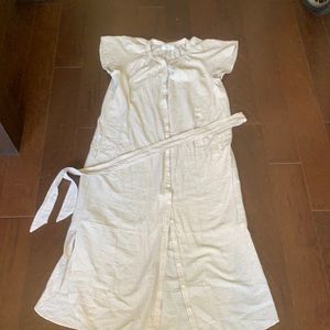 Xirena Maxi Dress in Tan Stripe Sz Large